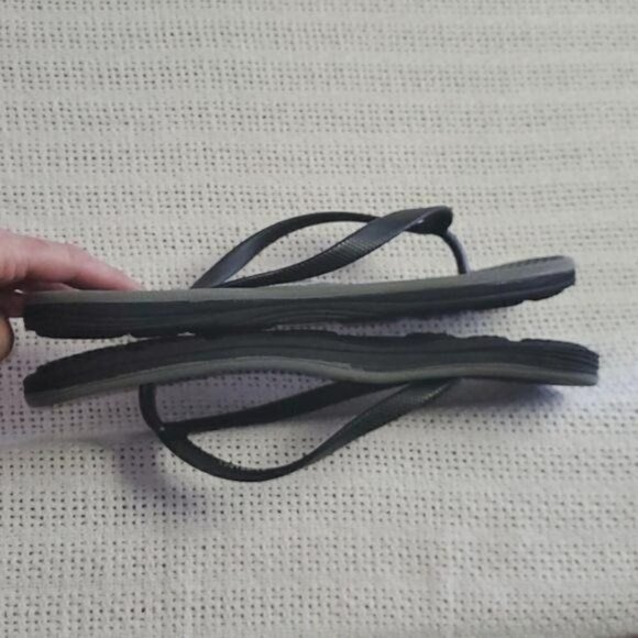 Champion‎ Black Metaflex Sz. 11 Flip Flops Thong Sandals - Picture 3 of 9